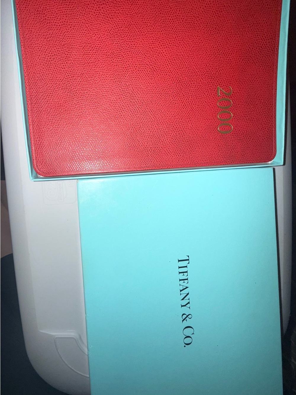 New unused - Tiffany & Co. Red Leather 2000 Planner with Tiffany & Co. Box
